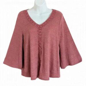 Cable & Gauge Boho Top Earthy Tone M @K